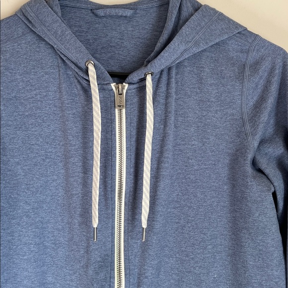 Vuori Women's Halo Performance Hoodie Zip Up Size Small Blue Heathered - Picture 2 of 8